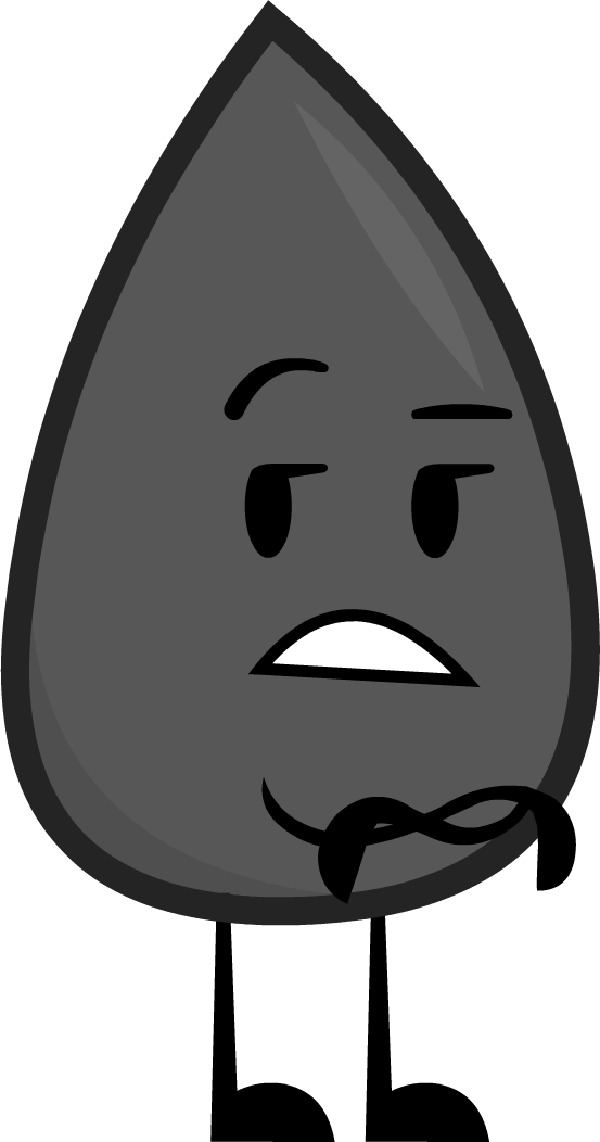 Worried Oil Drop Cartoon Character