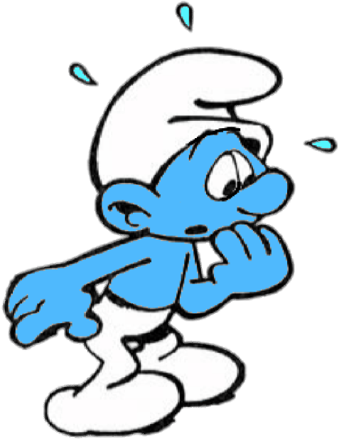 Worried Smurf Cartoon