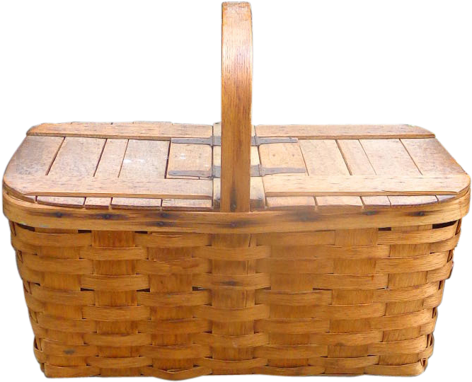 Woven Picnic Basket Isolated.png