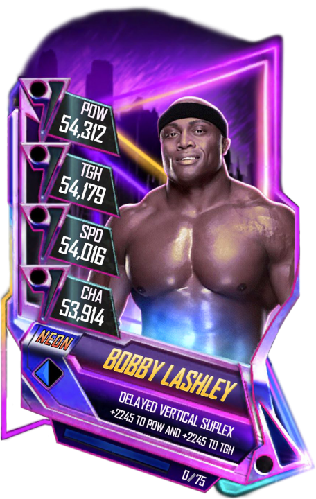 Wrestler Bobby Lashley Neon Card