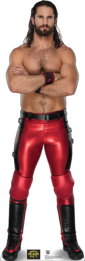 Wrestler Seth Rollins Red Attire