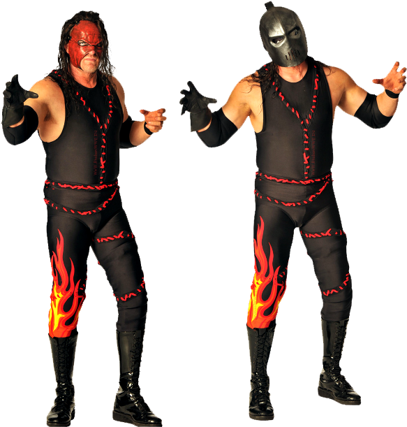 Wrestling Duoin Flame Attire