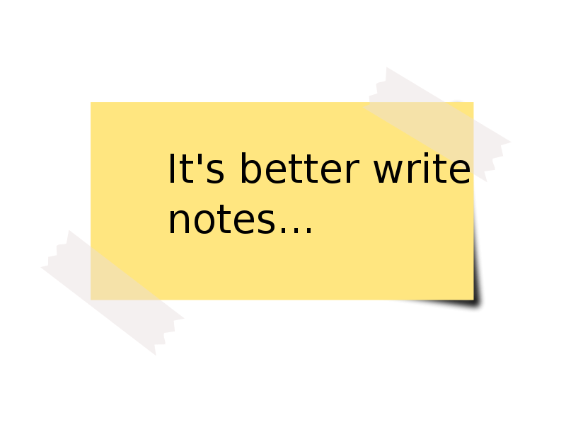 Write Notes Reminder Graphic