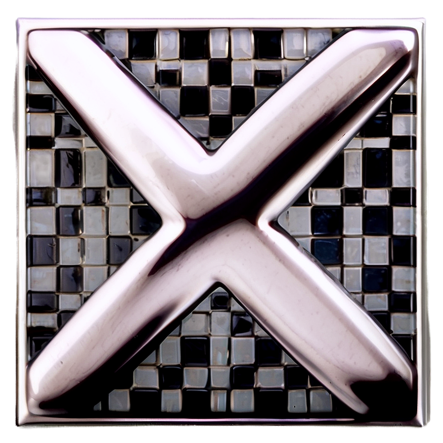 X Mark On Checkered Background Png Bod