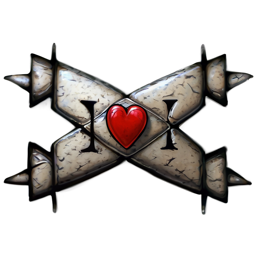 X Mark With Heart Png Rbw74