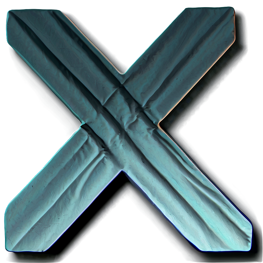 X Mark With Shadow Png Lrq