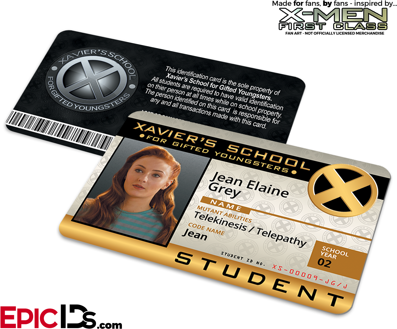 X Men Student I D Card Jean Grey