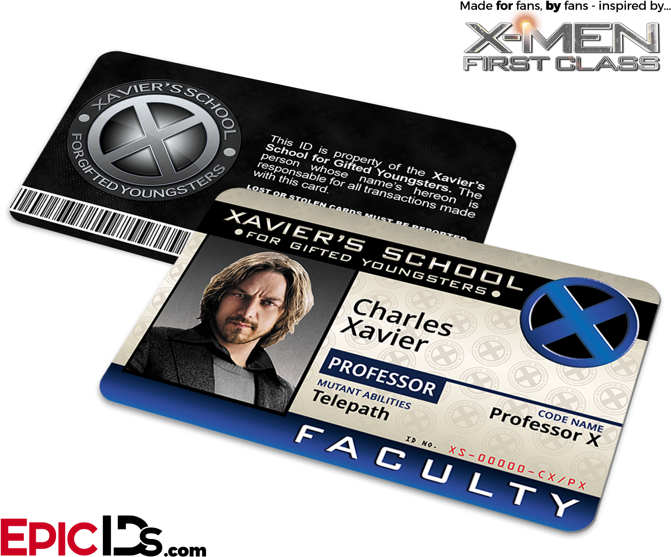 Xaviers School I D Cards Professor X