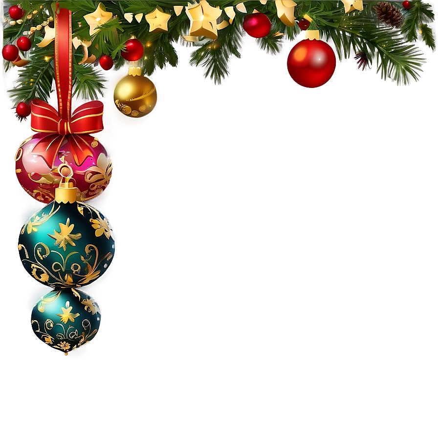 Xmas Decoration Border Png Msv