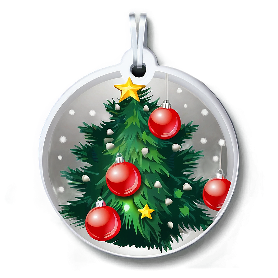 Xmas Tree Decoration Tag Png Yse57