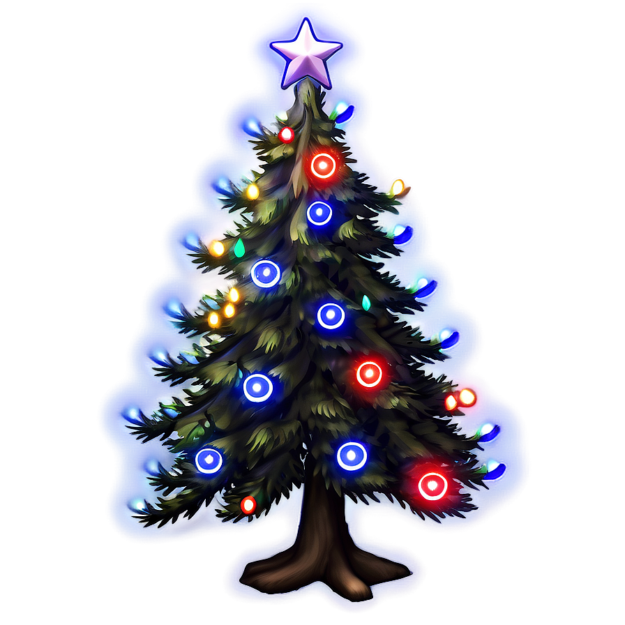 Xmas Tree Magical Lights Png Eug76