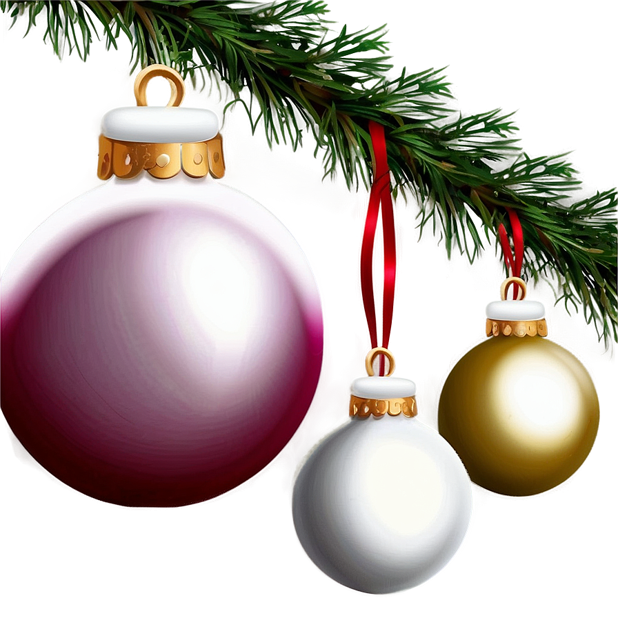 Xmas Tree Ornaments Png Yuk