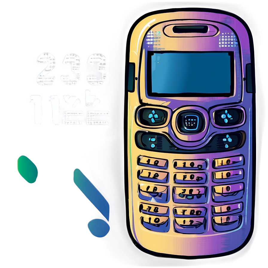 Y2k Era Cellphone Illustration Png 06292024