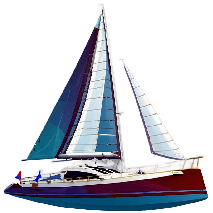 Yacht With Open Sails Png Wqf