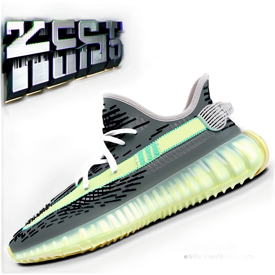 Yeezy Mist Reflective Sneakers Png 06252024