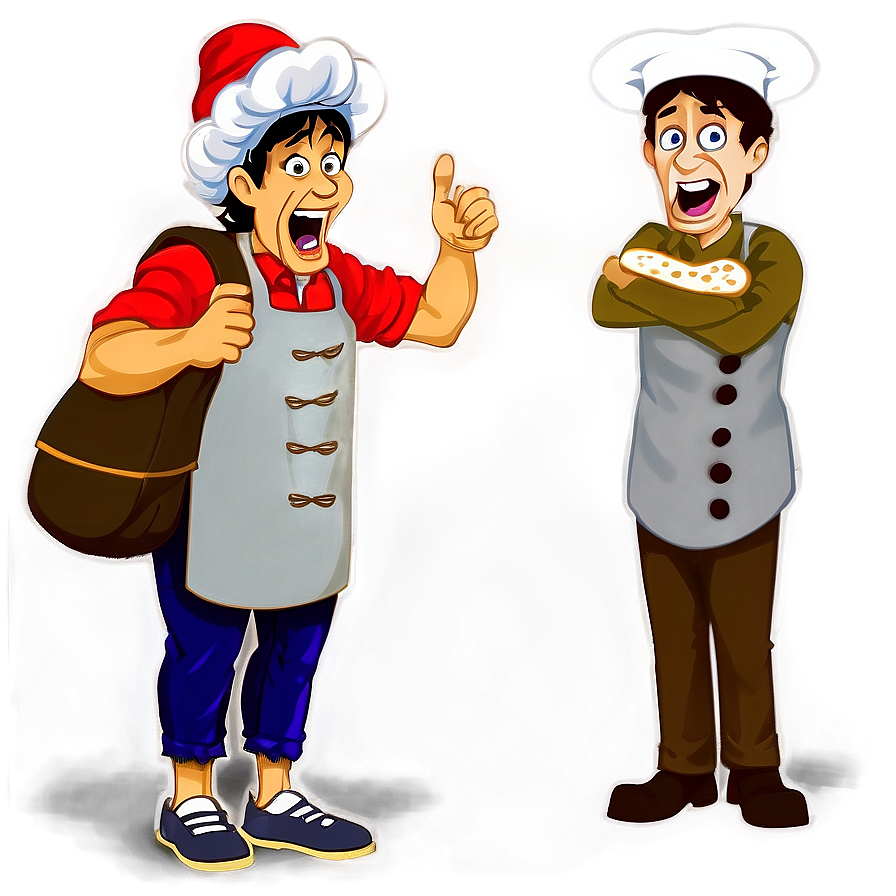 Yelling Baker With Bread Png 63