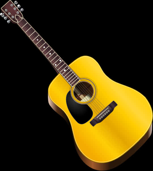 Yellow Acoustic Guitar