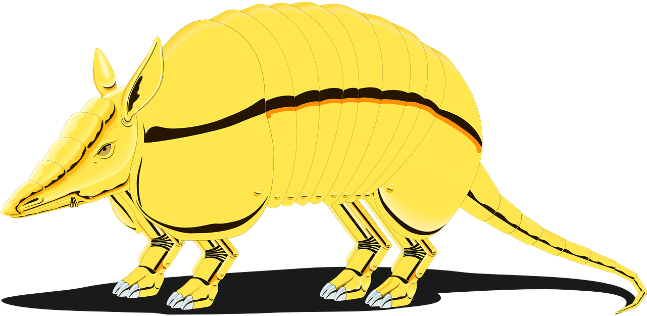 Yellow Armadillo Illustration