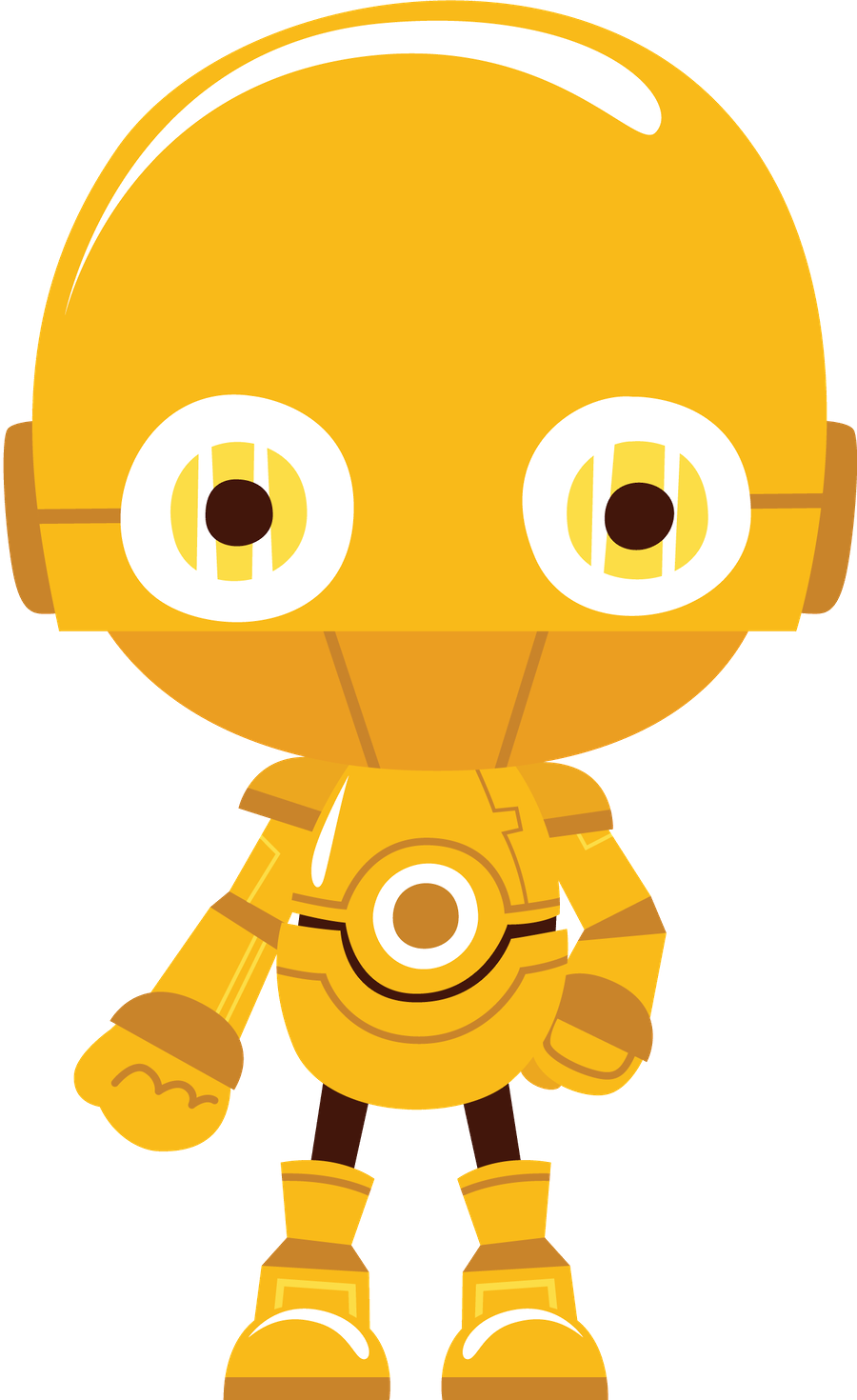 Yellow Astromech Droid Illustration