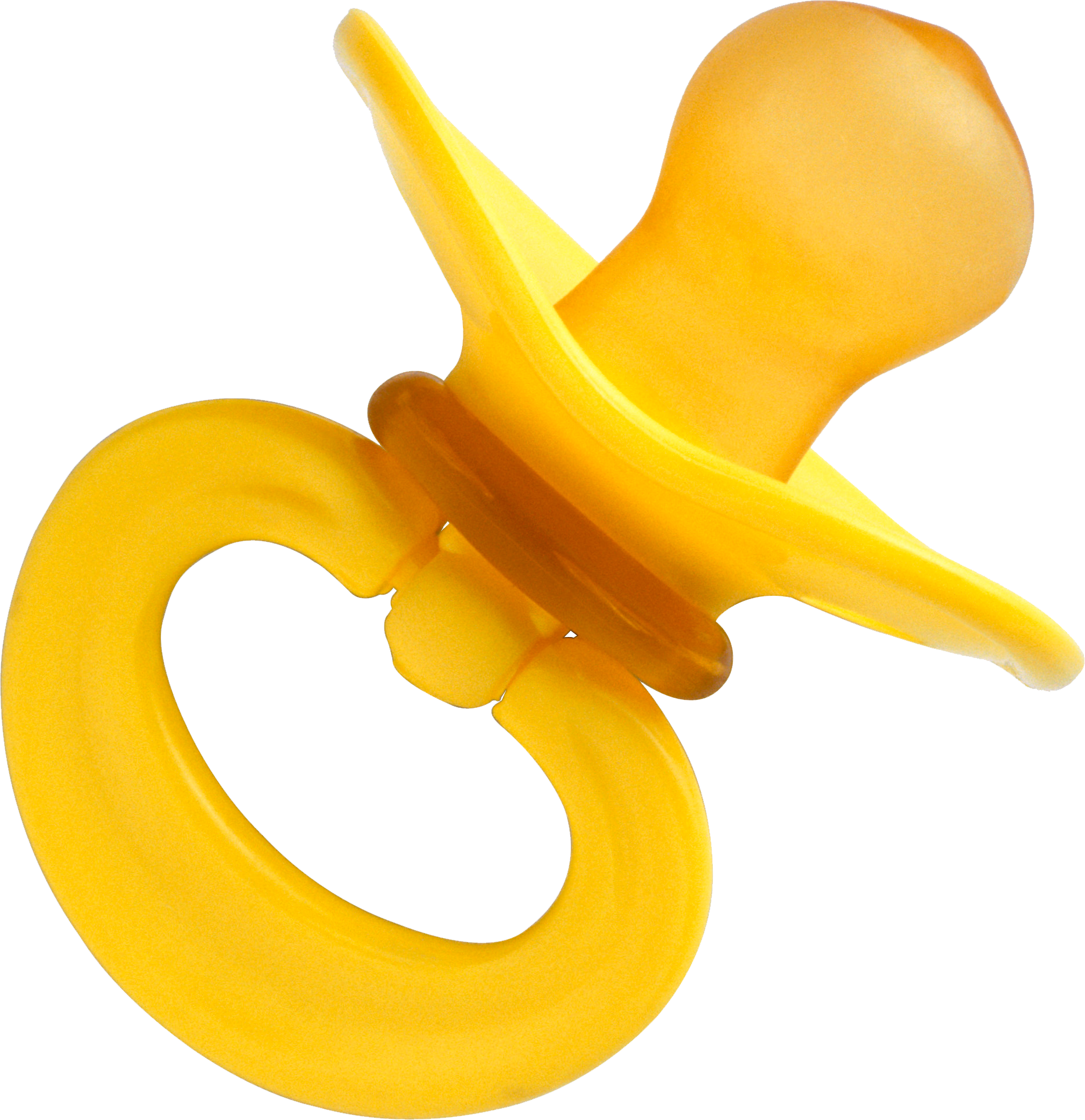 Yellow Baby Pacifier Isolated