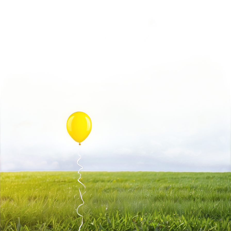 Yellow Balloon In Sky Png 24