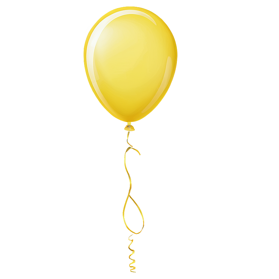 Yellow Balloon Transparent Background Png Hje