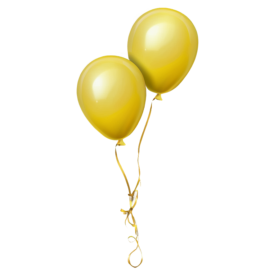 Yellow Balloons Png 33