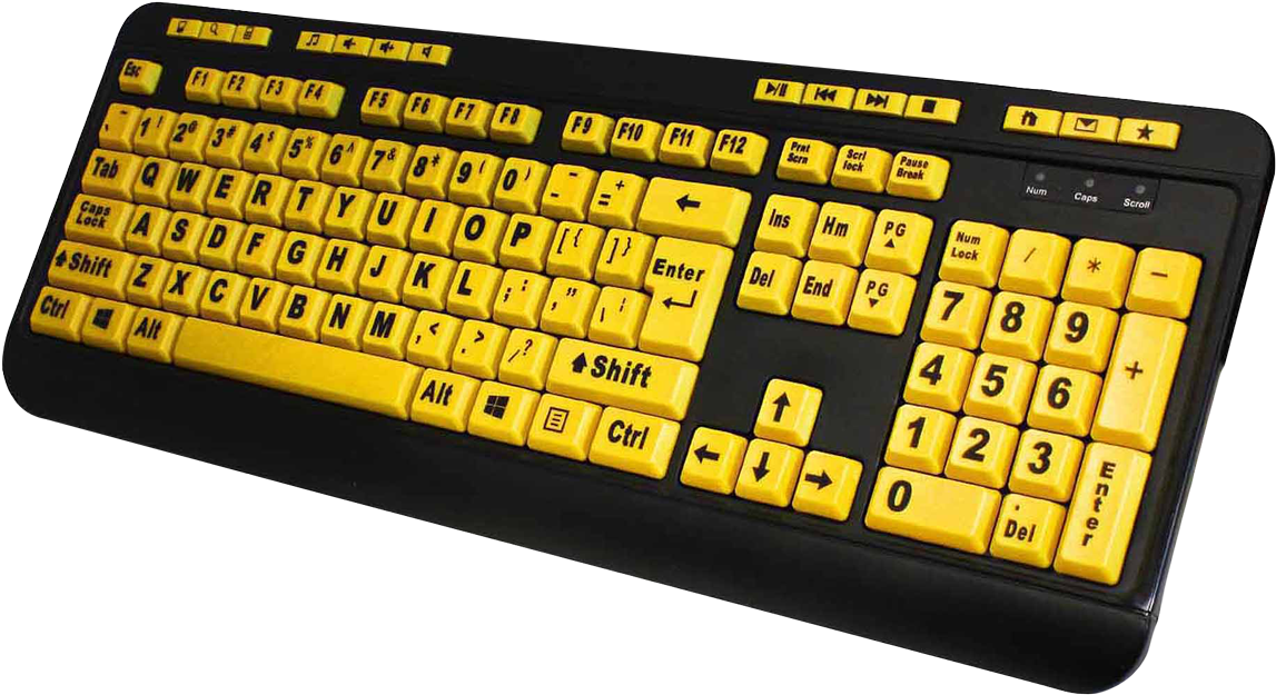 Yellow Black Computer Keyboard