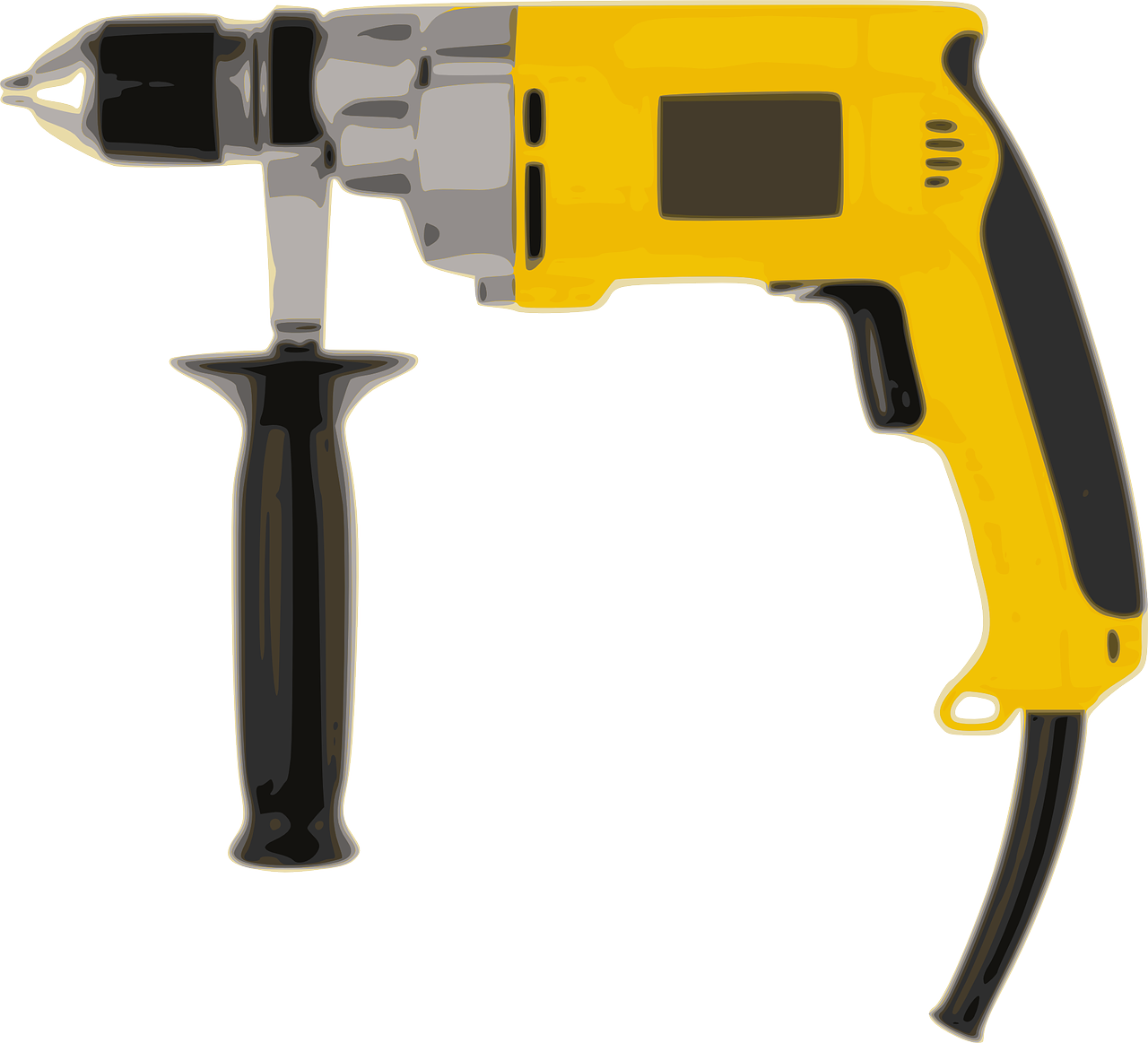 Yellow Black Electric Drill