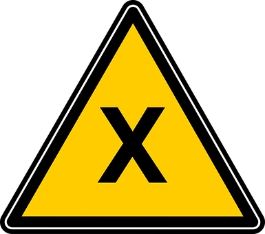 Yellow Black Hazard Sign