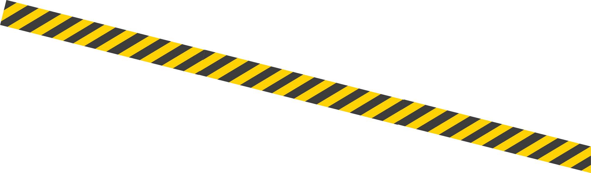 Yellow Black Striped Barrier Tape