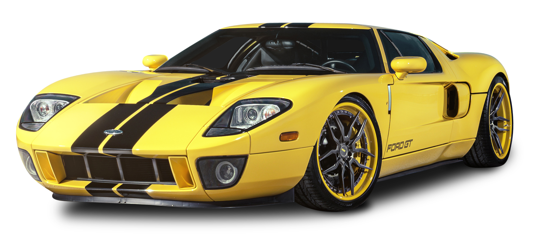 Yellow Black Striped Sports Car