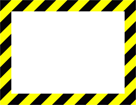 Yellow Black Striped Warning Border