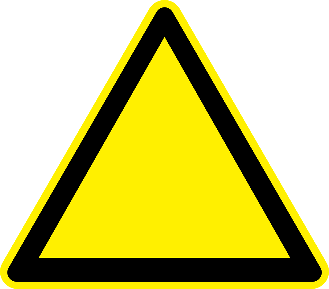 Yellow Black Triangle Sign