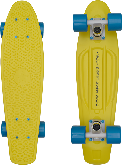 Yellow Blue Penny Skateboard