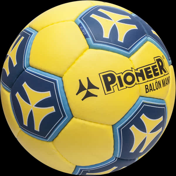 Yellow Blue Soccer Ball Design
