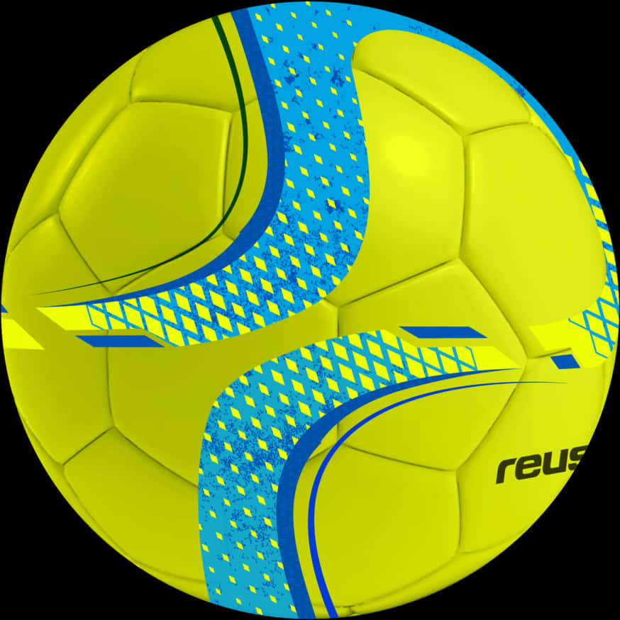 Yellow Blue Soccer Ball