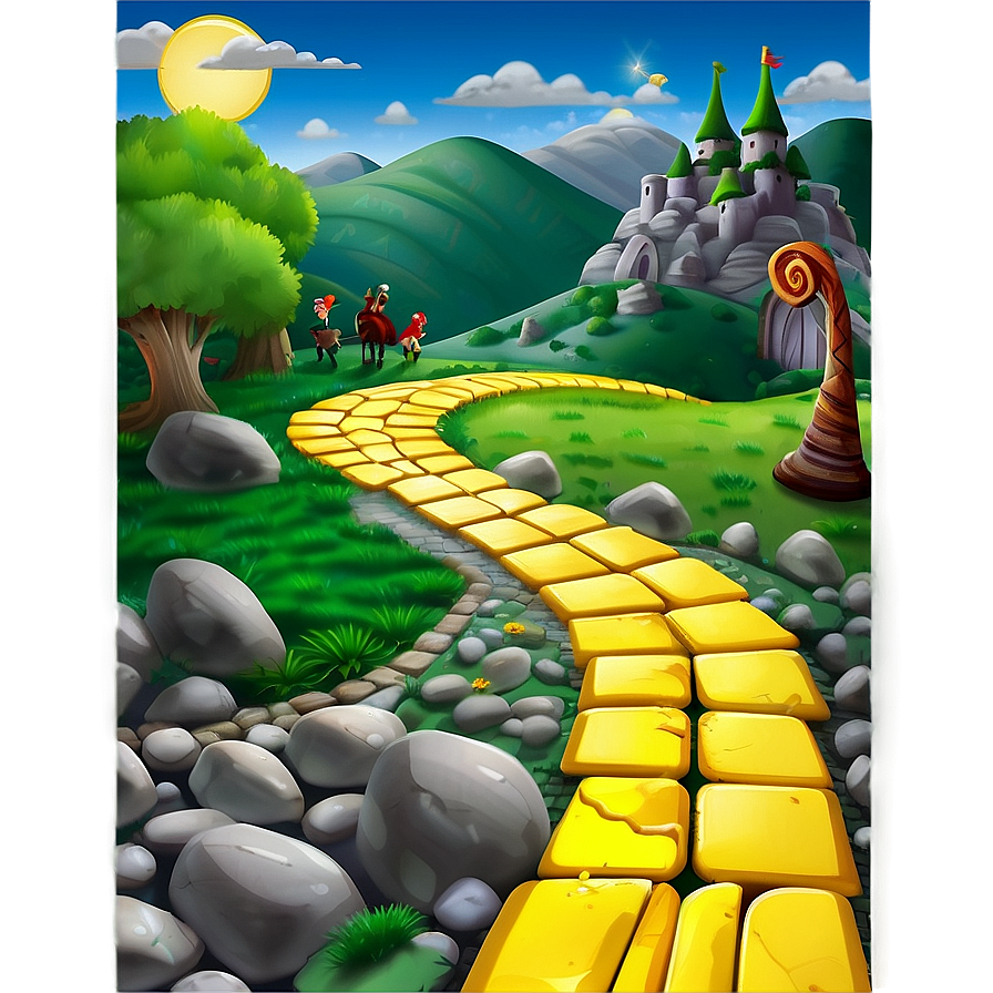 Yellow Brick Road Adventure Scene Png 57