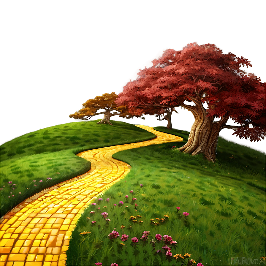 Yellow Brick Road Fantasy Landscape Png 06262024