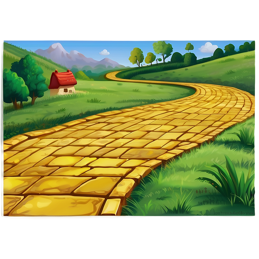 Yellow Brick Road Map Illustration Png 18