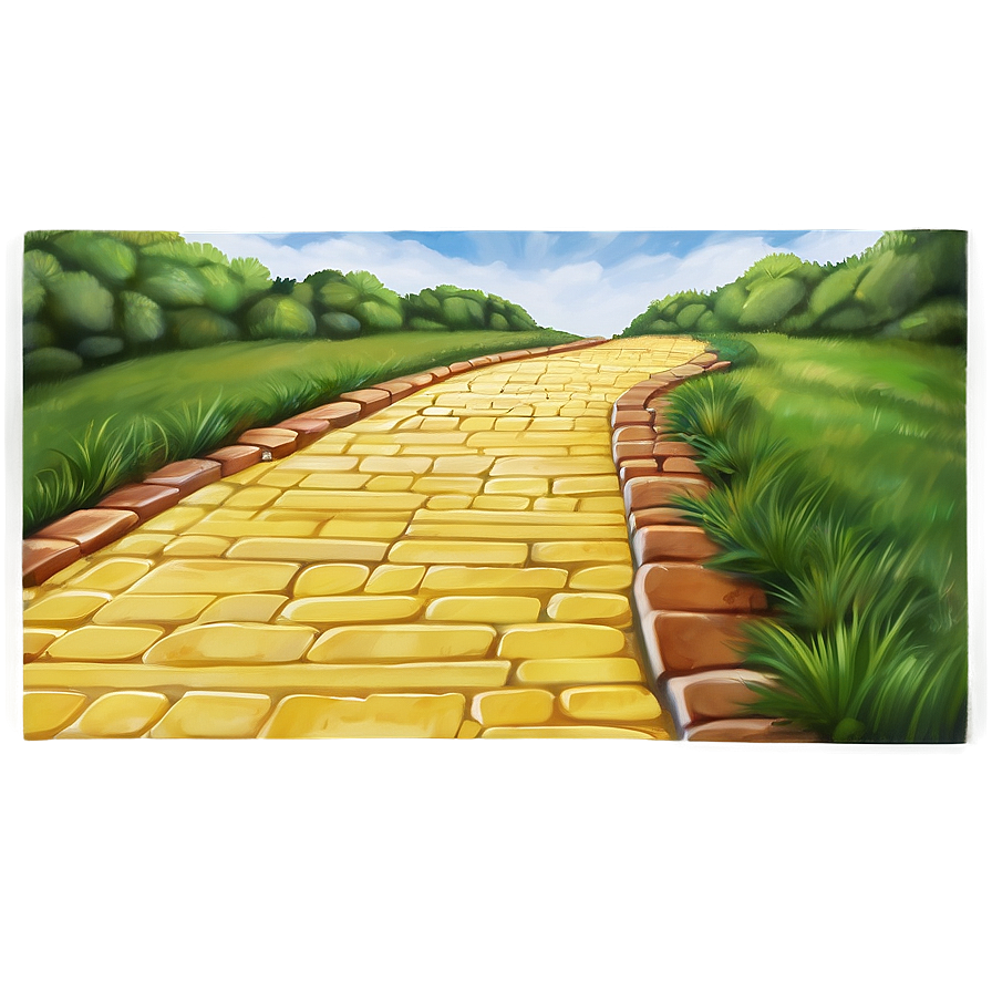 Yellow Brick Road Map Illustration Png Lif