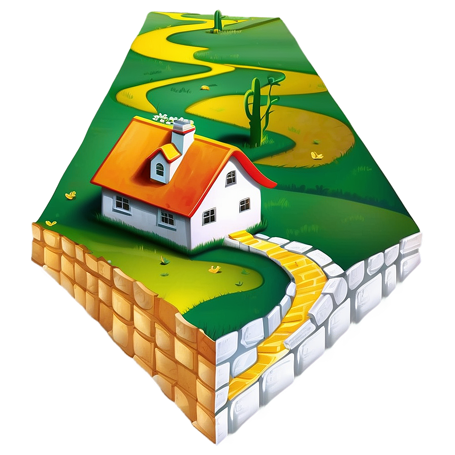 Yellow Brick Road Map Illustration Png Tid75