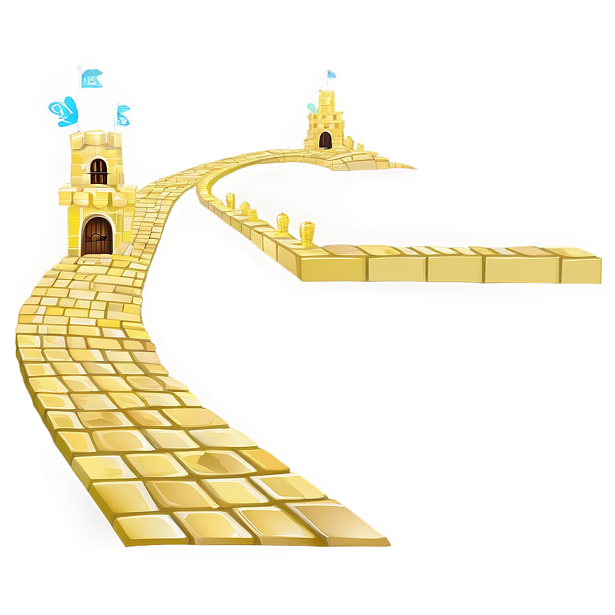 Yellow Brick Road To Fantasy Castle Png Tmu92