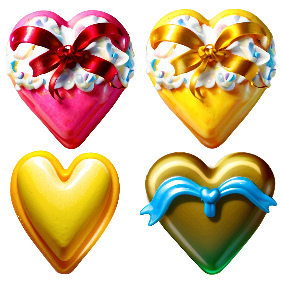 Yellow Candy Hearts Png Xvo70