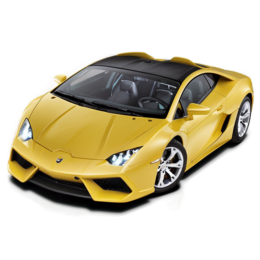 Yellow Car Top View Png 06292024