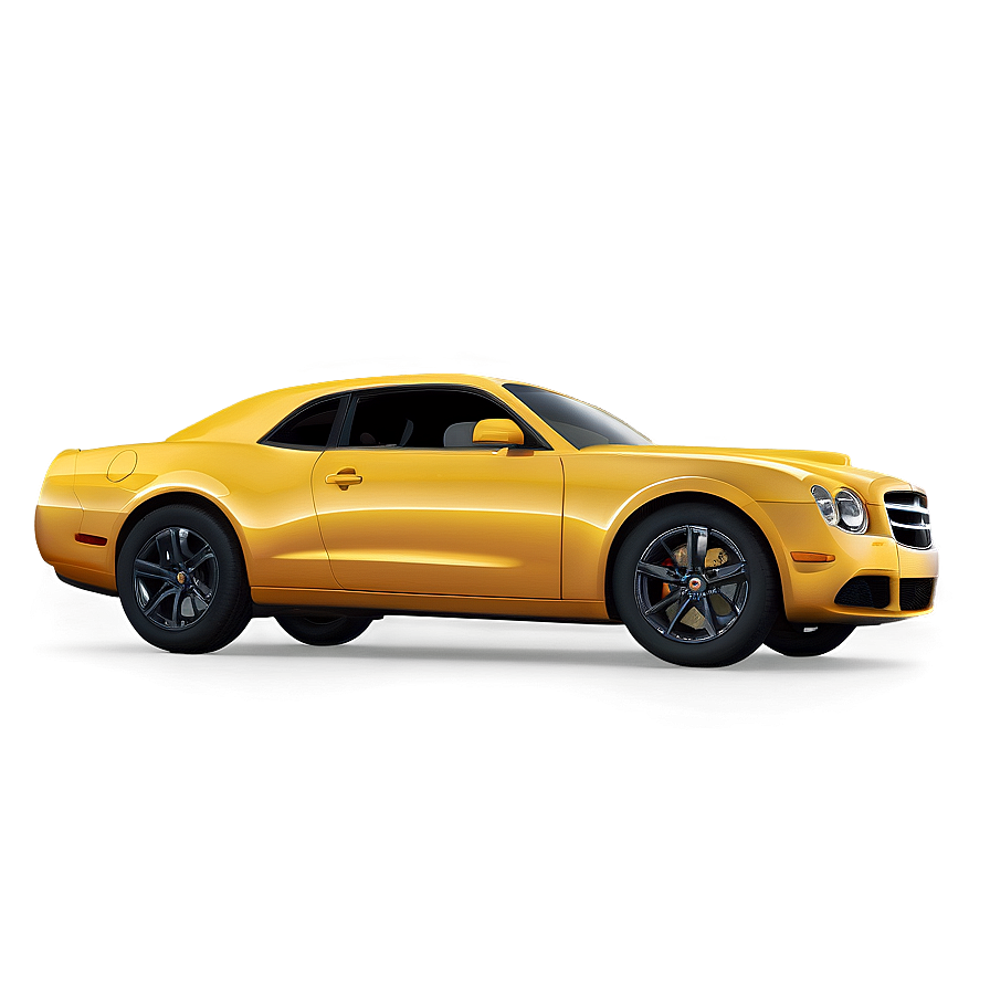 Yellow Car With Flames Png Iol