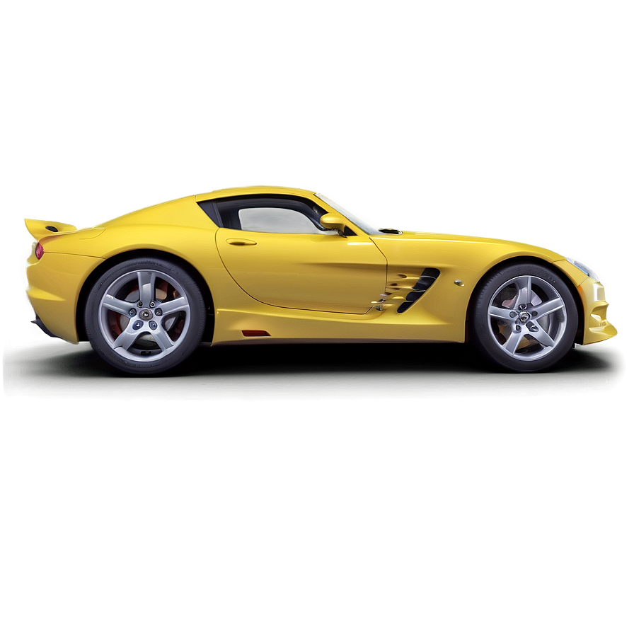 Yellow Car With Spoiler Png 52