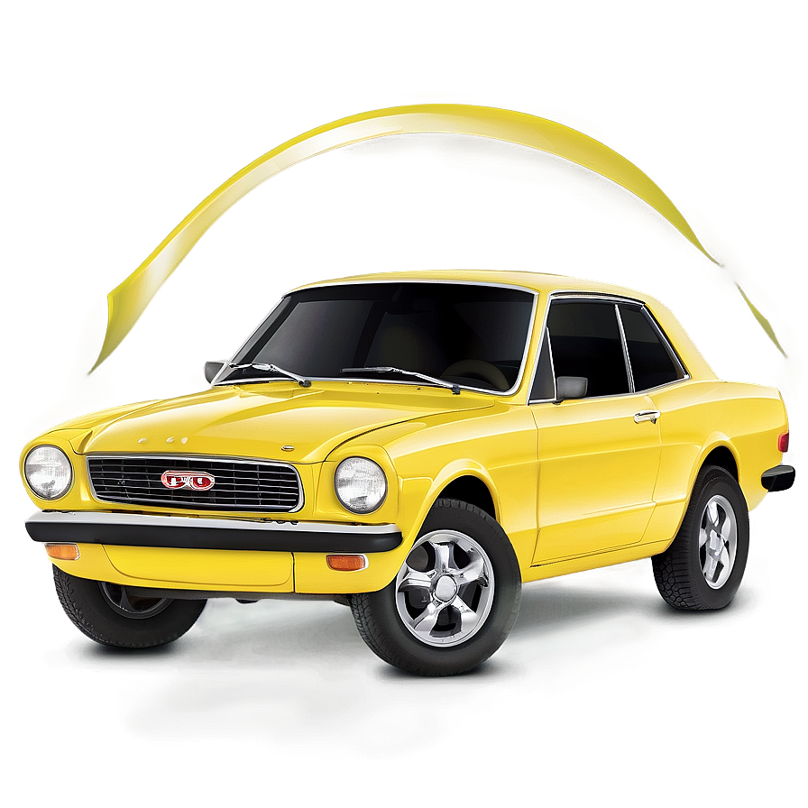 Yellow Car With Stripes Png Wkk69