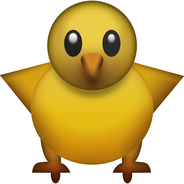 Yellow Cartoon Chick Emoji