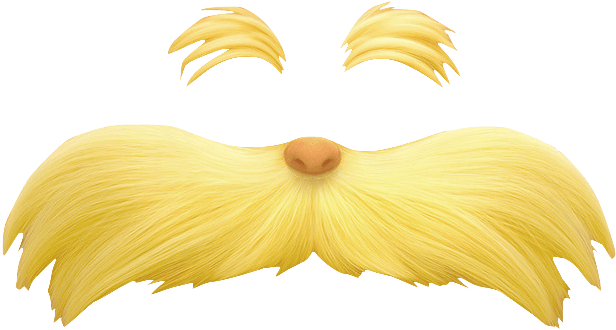 Yellow Cartoon Moustache